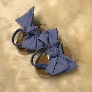 Baby jean bow sandals!